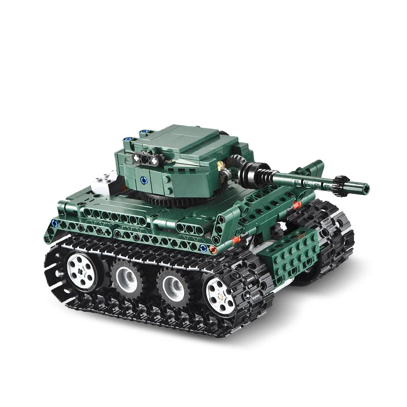 313PCS Stavebné Bloky pre RC autá Vojenské Tiger 1 Nádrže tehly Technic série WW2 Svete Vozidla hračky pre dieťa darček k narodeninám