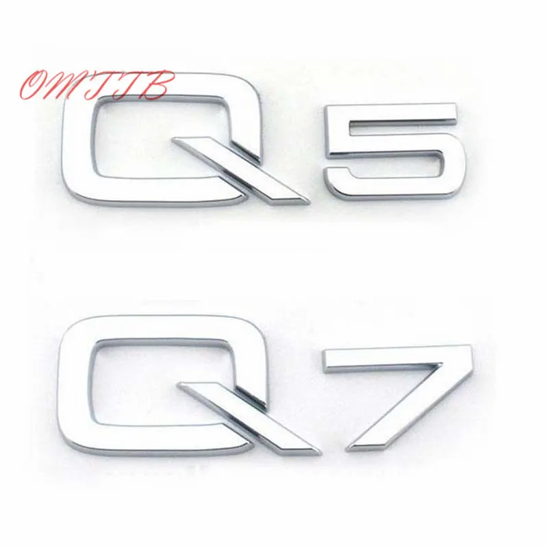3D ABS Chrome Q5 Q7 logo, Znak, Odznak, auto nálepky pre audi Q5 Q7 auto zadné znak nálepky auto-styling