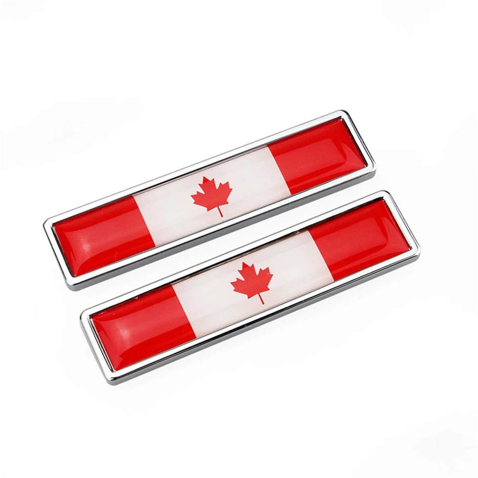 3D Auto Kovové Nálepky Kanadskej Vlajky Kovové Auto Samolepky Bočné Dvere Nálepky Auto dekorácie Znak, Odznak Pre Autá