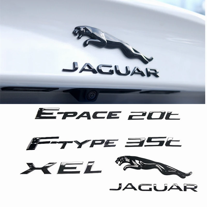 3D Auto Nálepky 3.0 5.0 V6 V8 XE XF XJL List Zadné Znak, Odznak Obtlačky pre Jaguar XE XF XJL E-TEMPO F-TEMPO F-TYP Auta Styling