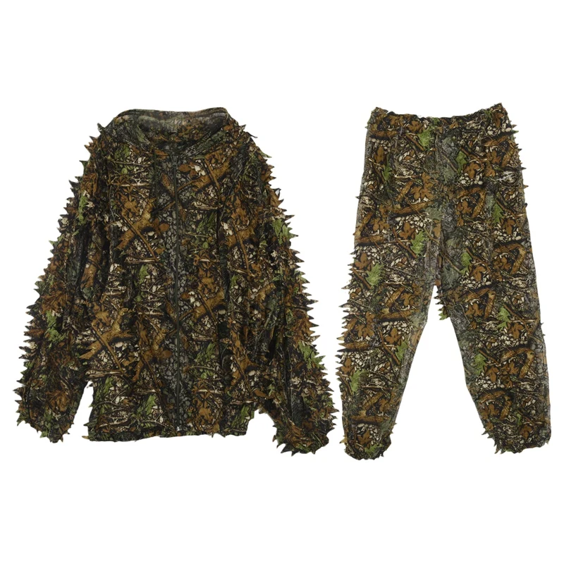 3D Leaf Dospelých Ghillie Suit Lesné Camo/Kamufláž Lov Jeleňa Stalking v