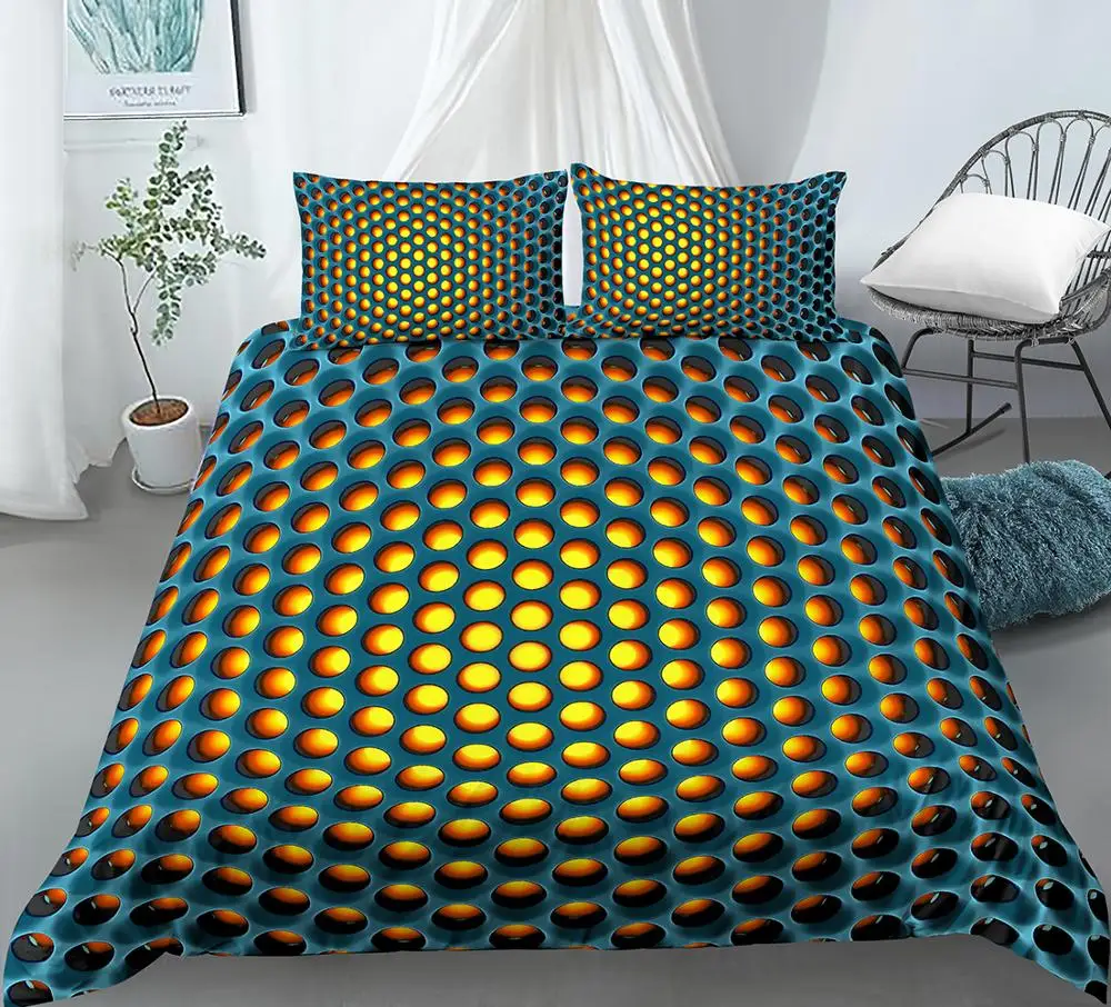 3D Luxus posteľná bielizeň Sady Geometrických Tlač Perinu obliečka na Vankúš 3ks Twin Kráľovná King Size Posteľ, Oblečenie Pre Domáce