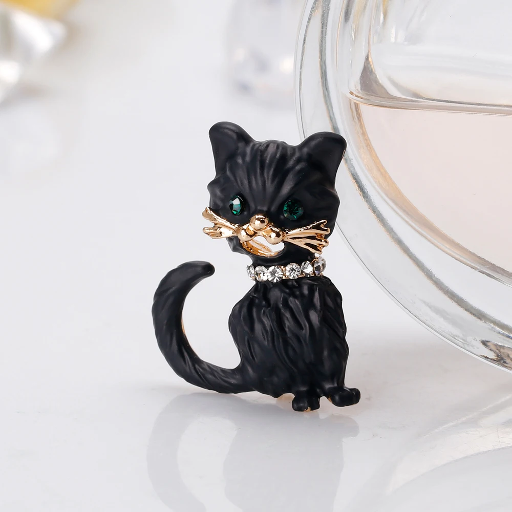 3ks/veľa Módnych black Cat zvierat Smalt Brošne 2019 Ženy, Mužov Svadby Brošňa Kolíky najlepší Vianočný darček