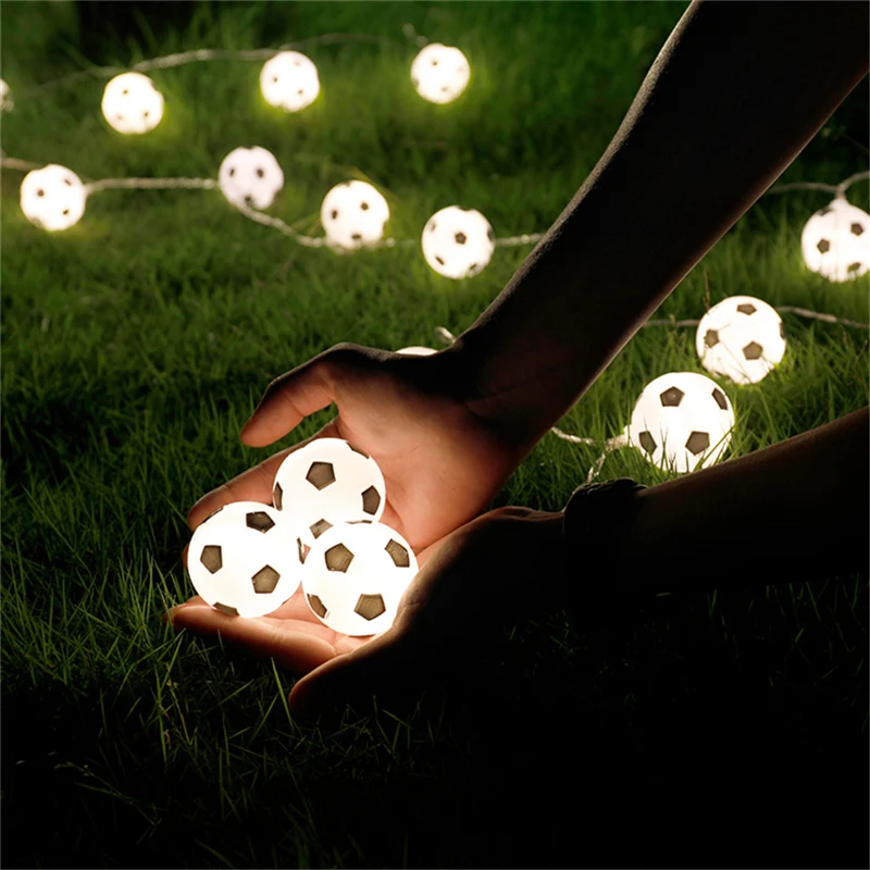 3M 6M LED Loptu String Svetlá, Plastové futbal Futbal Víla Lampy na Batérie Flash Girlandy Svetlé Dekorácie pre Domov Deti Strany