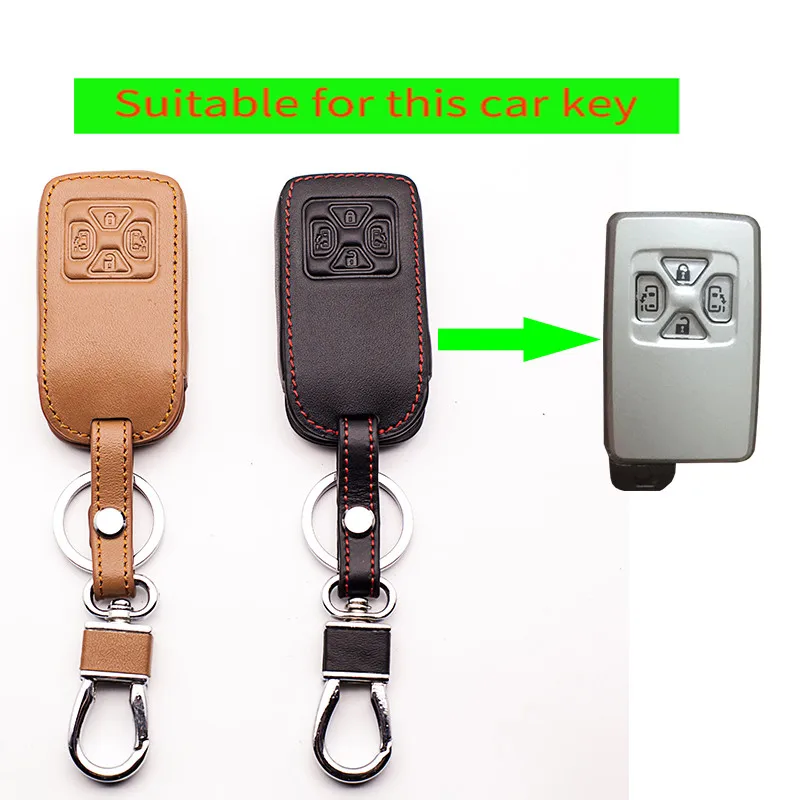 4 Tlačidlá Keyless Vzdialené Inteligentné Kožené puzdro Pre Toyota Predchádzajúcich Prius Smart Case Chránič Kľúč Držiak Vrecka kľúče od auta príslušenstvo