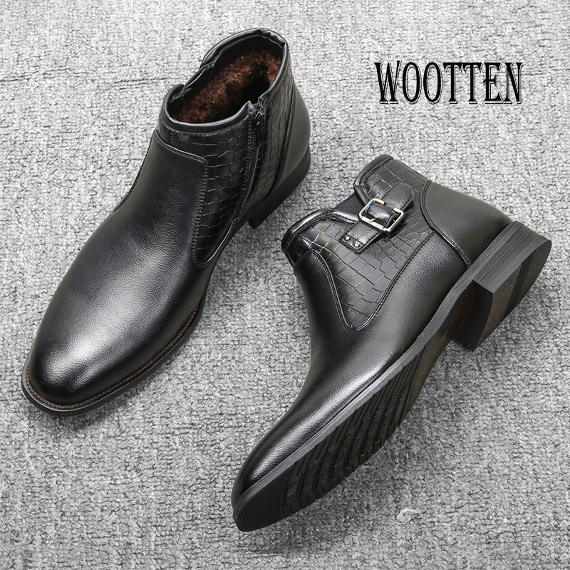 40-46 značky mužov topánky WOOTTEN Najvyššej kvality pekný pohodlné kožený Retro martin topánky #KD5286C3