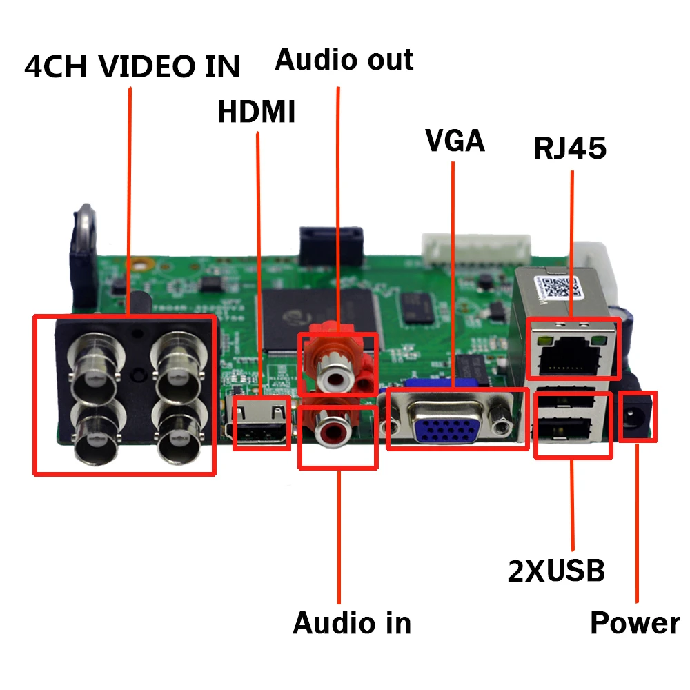 4Channel 5MP-N AHD CCTV Kamery, DVR Systém Dohľadu Digitálny Video Rekordér PCB pre 2MP 4MP 5MP AHD TVI CVI IP Kamery