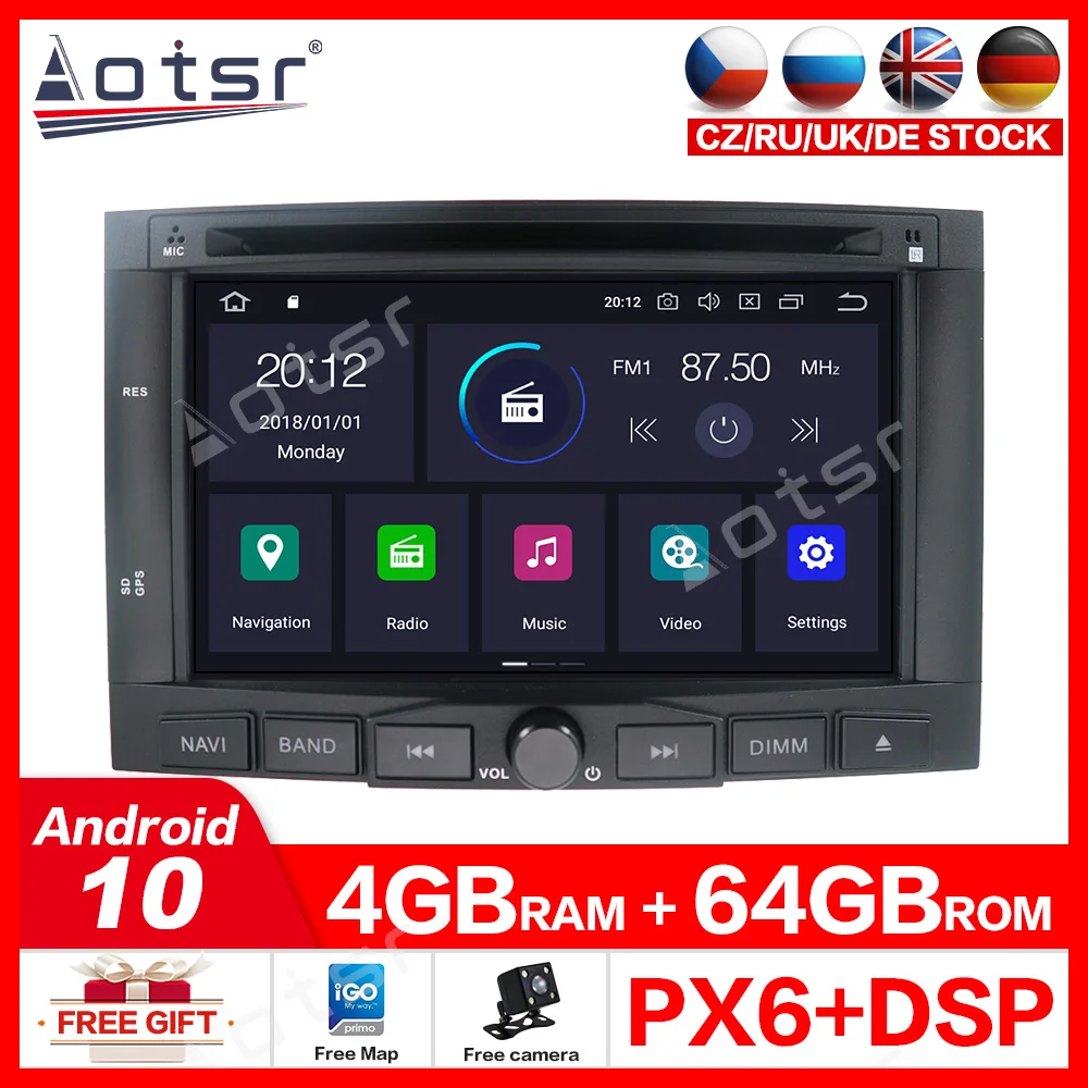 4G+64GB Android 10.1 GPS Navigácia, autorádio Prehrávač Pre PEUGEOT 3008 2009-Multimediálny Prehrávač magnetofón Vedúci Jednotky