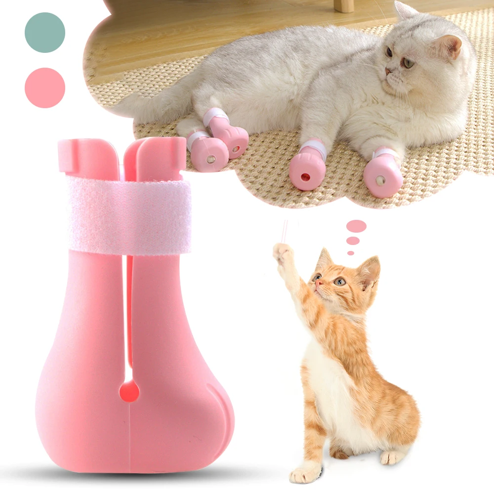 4Pcs/Set na Umývanie Mačka Nohy Nastavte Mačka Vaňa Dodávky Strihať Nechty Vaňa Bag Anti-Scratch Skus Umývanie Mačka Nohy Kryt Starostlivosti Dodávky