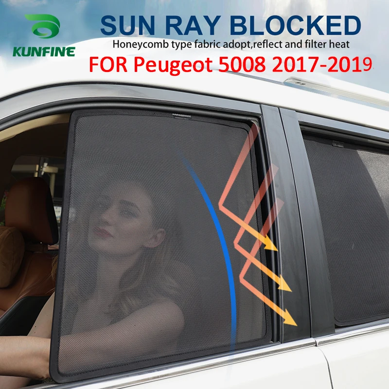 4PCS/Súbor Alebo 2KS/Set Magnetické Auto Bočné Okno Slnečníky Oka Tieni Nevidiacich Peugeot 5008 2017 2018 2019