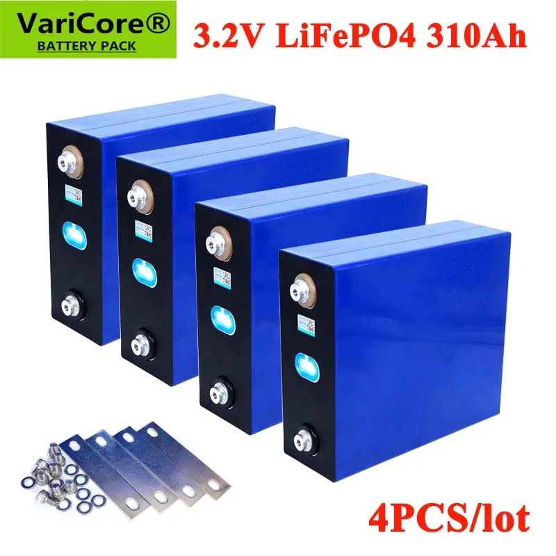 4PCS VariCore 3.2 V 310Ah lifepo4 batérie DIY 12V 310AH Nabíjateľná batéria pre Elektrický pohon RV Solárny systém na uskladnenie Energie