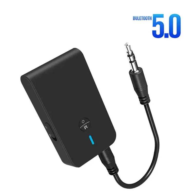 5.0 Bluetooth Adaptér Bezdrôtovej Bluetooth Audio Vysielač, Prijímač pre PC, TV Auta, 3.5 mm AUX Hudby Prijímač Odosielateľovi Adaptador