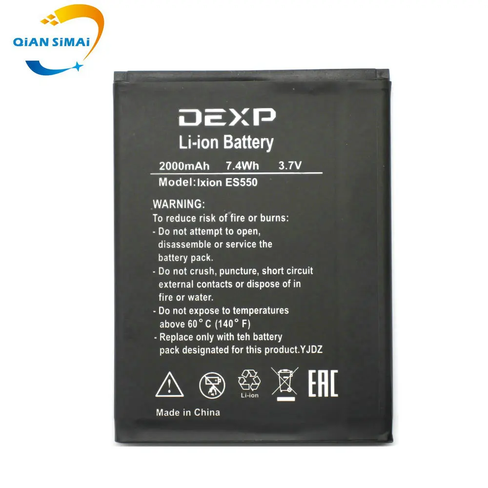 5 KS Nové Vysoká Kvalita Ixion ES550 Batérie pre DEXP Ixion ES550 mobilný telefón na sklade, + Trať kód