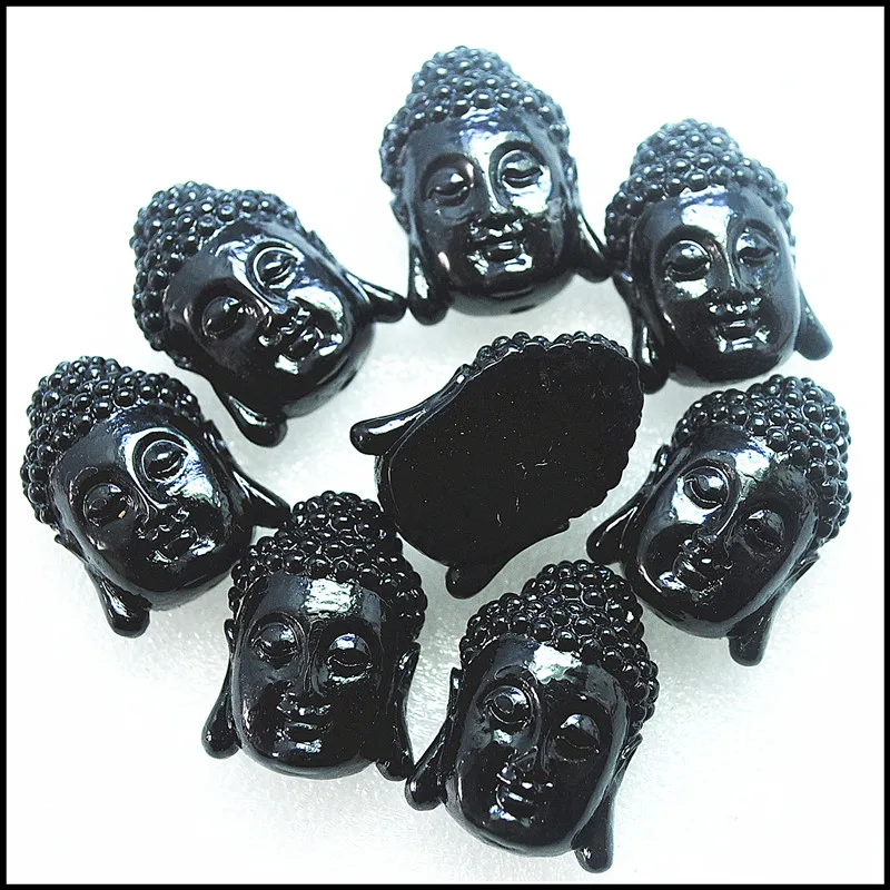 5 ks nových prírastkov black buddha korálky uprostred otvor jedna tvár inú tvár, je rovný veľkosti 20x28mm top diy korálky zistenia jedinečný korálky