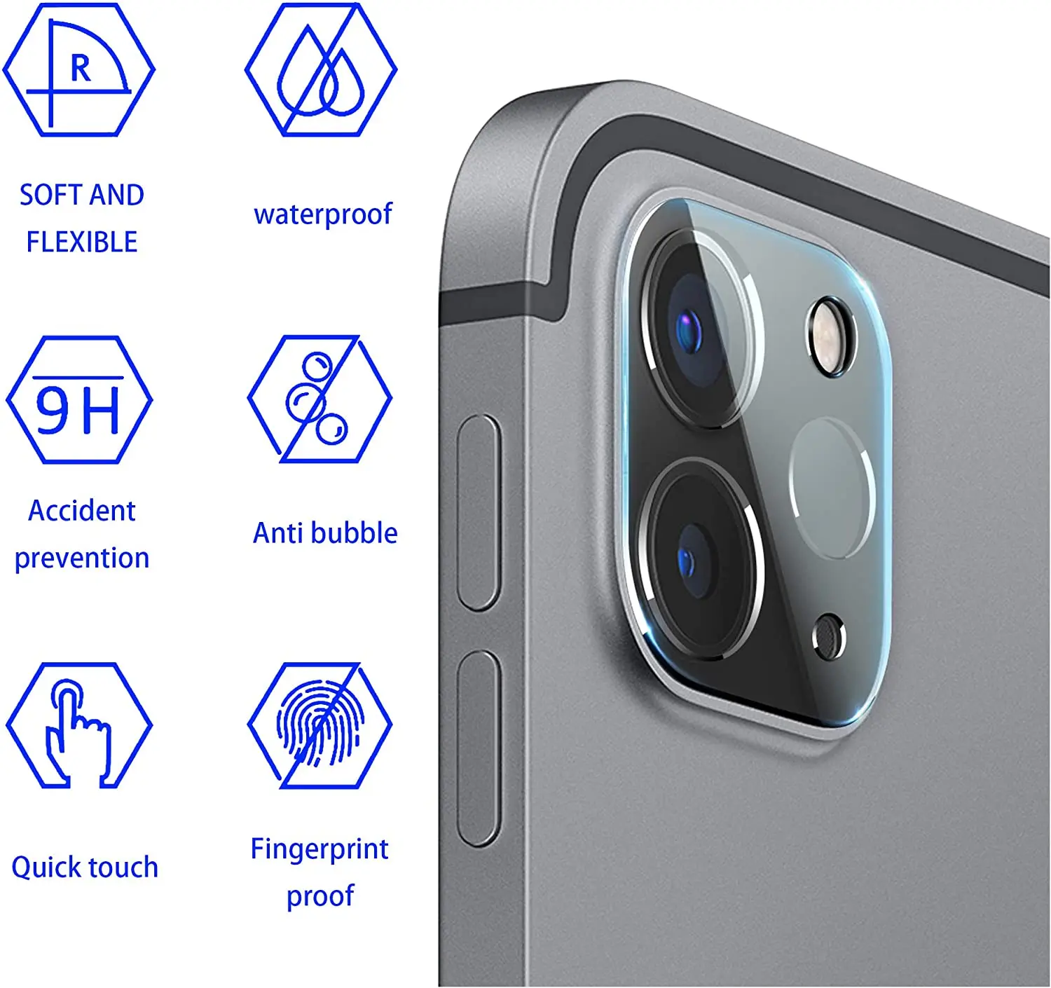5 KS Objektív Fotoaparátu Screen Protector pre iPad 2020 Pro 11