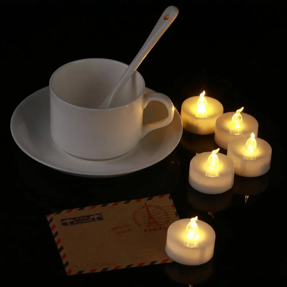 5 Kusov Flameless Dekoratívne Sviečky S Časovač,Malé Plastové LED Sviečky S Časovač,Elektrické Falošné Tealight Sviečky