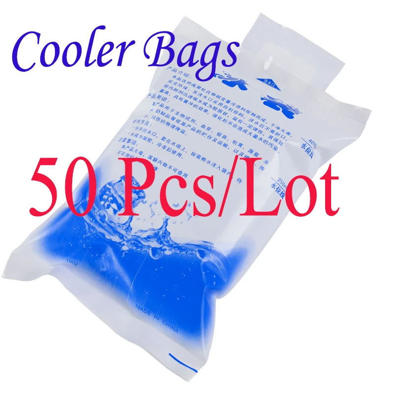 50 Ks/Veľa Opakovane Gél Ice Vak Cool Pack Kvalitné PE Plechovky Potravín Víno 1000ML Čerstvé Zima v Pohode Chladnejšie Tašky Izolované