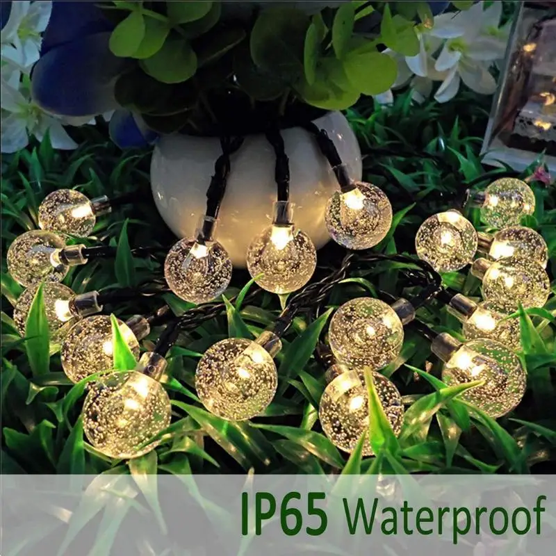 50 Led 10m Crystal Ball Slnečné Svetlo Outdoor IP65 Vodeodolný String Víla Lampy Solárne Záhradné Vence, Vianočné Dekorácie