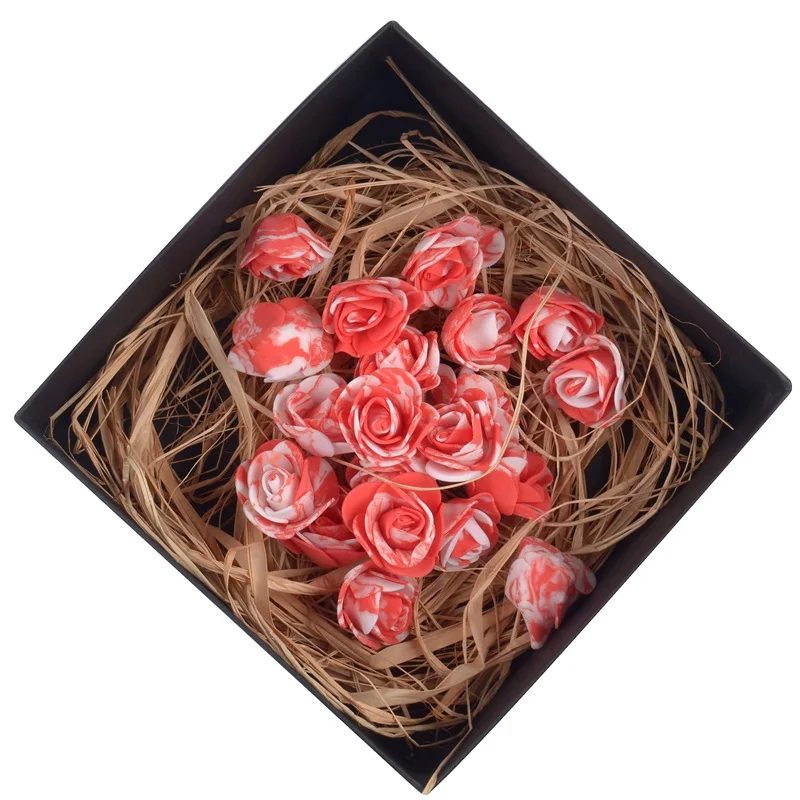 500 ks Lacné Umelej Peny Rose 3 CM Hlavy Kvet Pre DIY Domáce Svadobné Dekorácie Falošné Kvet Príslušenstvo Carft