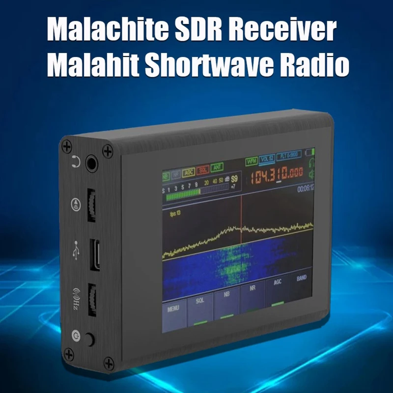 50KHz-200MHz Malachit SDR Prijímač Malahit Krátkovlnné Rádio, 3,5 palcový Sn Nástroje Sieťové Analyzátory s Anténou