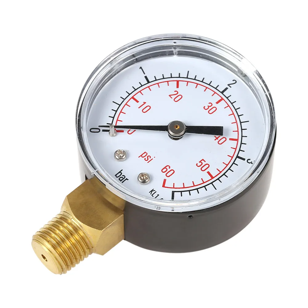 50mm 0~60psi 0~4bar Bazén Filter Tlak Vody Dial Hydraulický Tlak Rozchod Meter Manometer 1/4