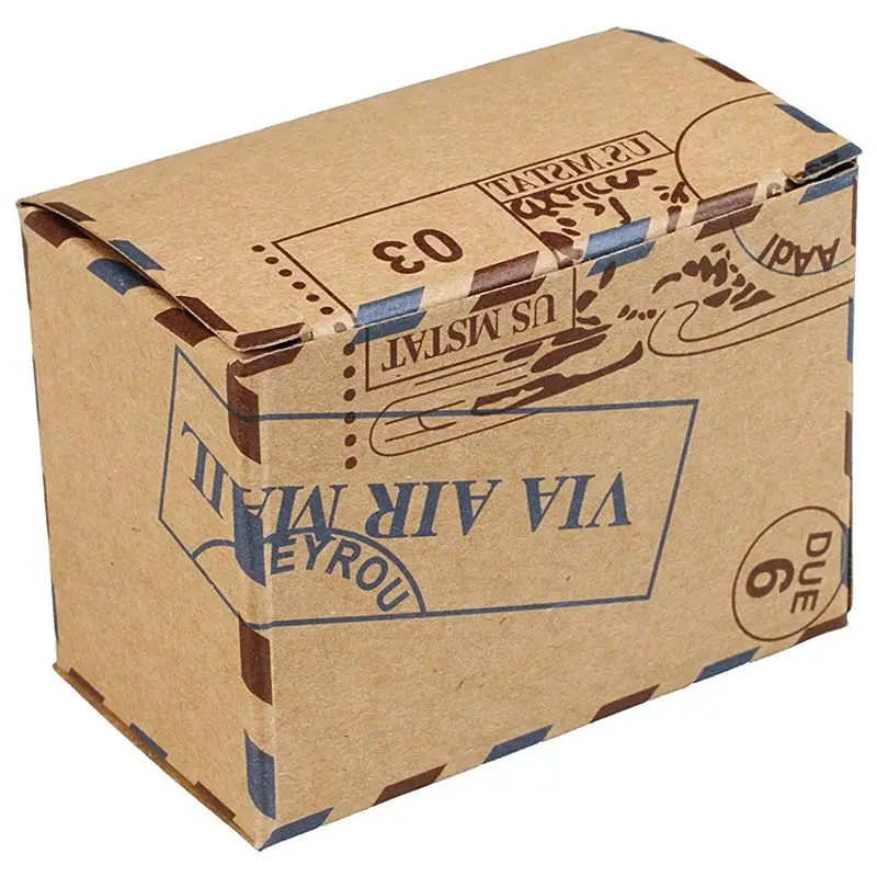 50pcs Inšpiroval Letecky Prospech Boxy Bonbonniere S Globe Kraft Papier Candy Boxy Darčekovej krabičke S Vrecoviny Povrazy pre svadobné airpla