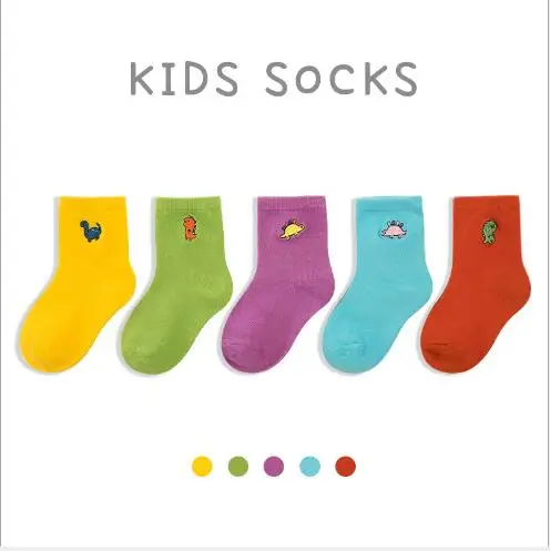 5Pairs/Veľa 1-12 Rok Nové Jeseň Zima Deti Ponožky Cartoon Zvierat Výšivky Deti Chlapci Dievčatá Ponožky