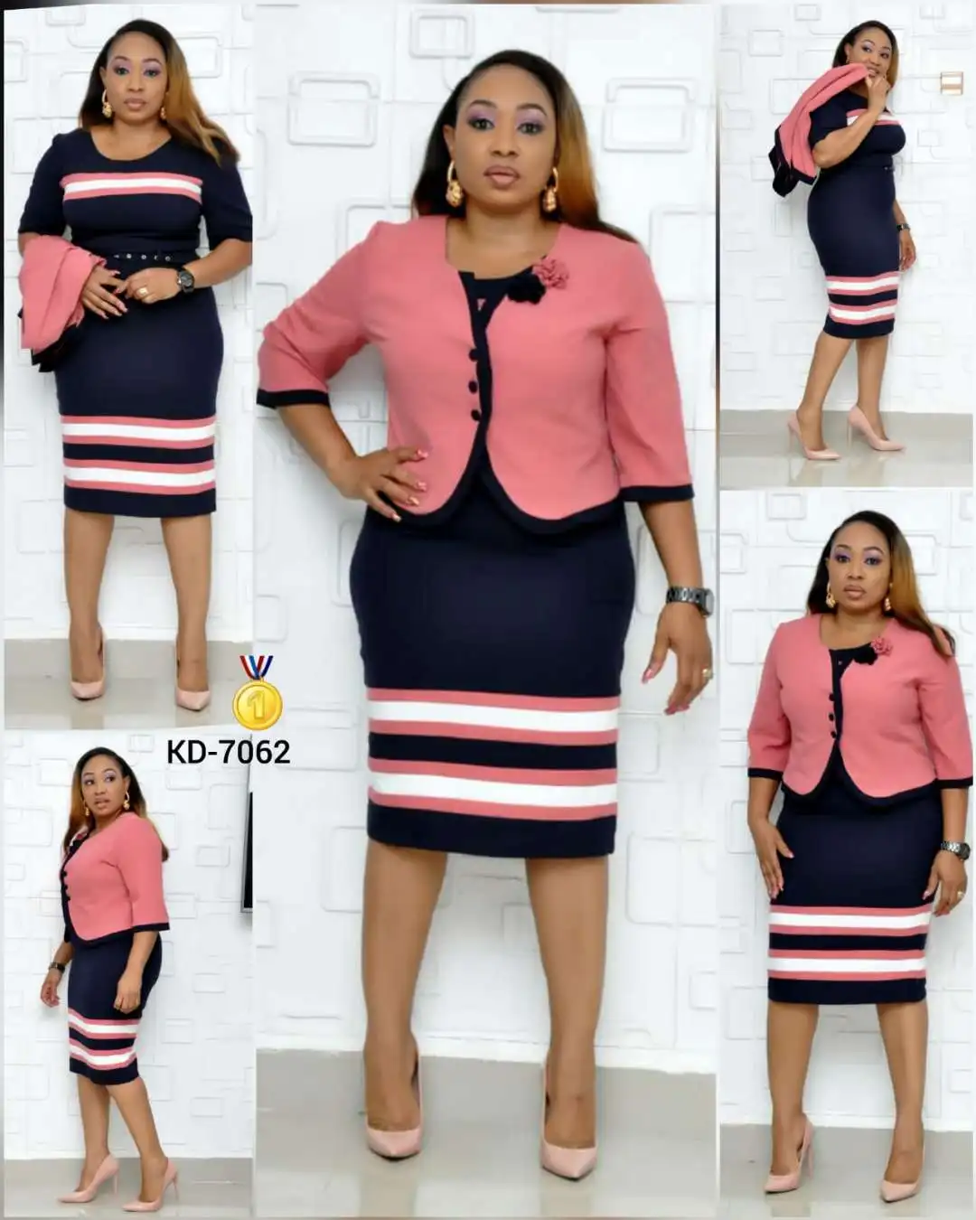5XL 6XL Plus Veľkosť Afriky Šaty Pre Ženy 2 Ks súprava Bunda Topy A Šaty 2021 Nový Príchod Elegantný Dizajn Office Lady Oblek