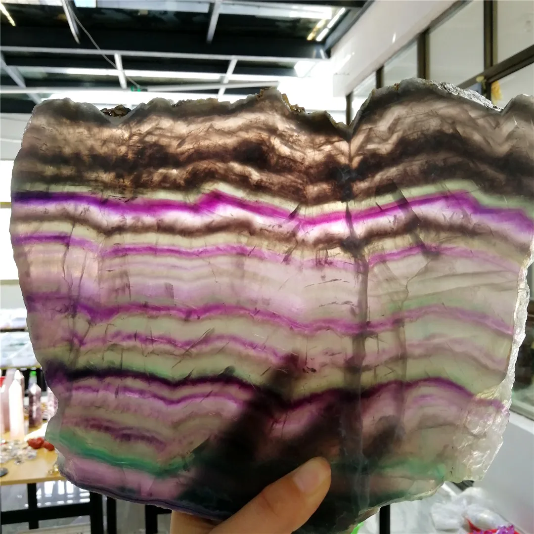 600 g-3kgs Veľké Prírodné Fluorite Crystal Plát Fluorite Kremeň Kamene Slicet Liečivé Kryštály Domáce Dekorácie 1 pc