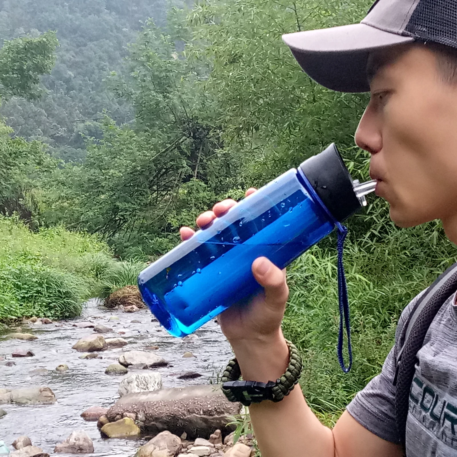 650 ml Prežitie Vodný Filter Slamy Čistička Fľaša Camping Núdzové Vonkajšie