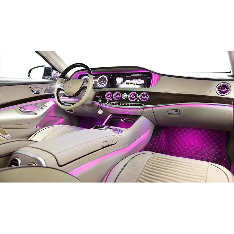 7/64 Farby Auta ý v ýškov ý Reproduktor Okolia dekoratívne Svetlo Na Mercedes Benz W222 S-Class Vľavo, Vpravo Dvere Strane Výšok Reproduktor s LED lampou