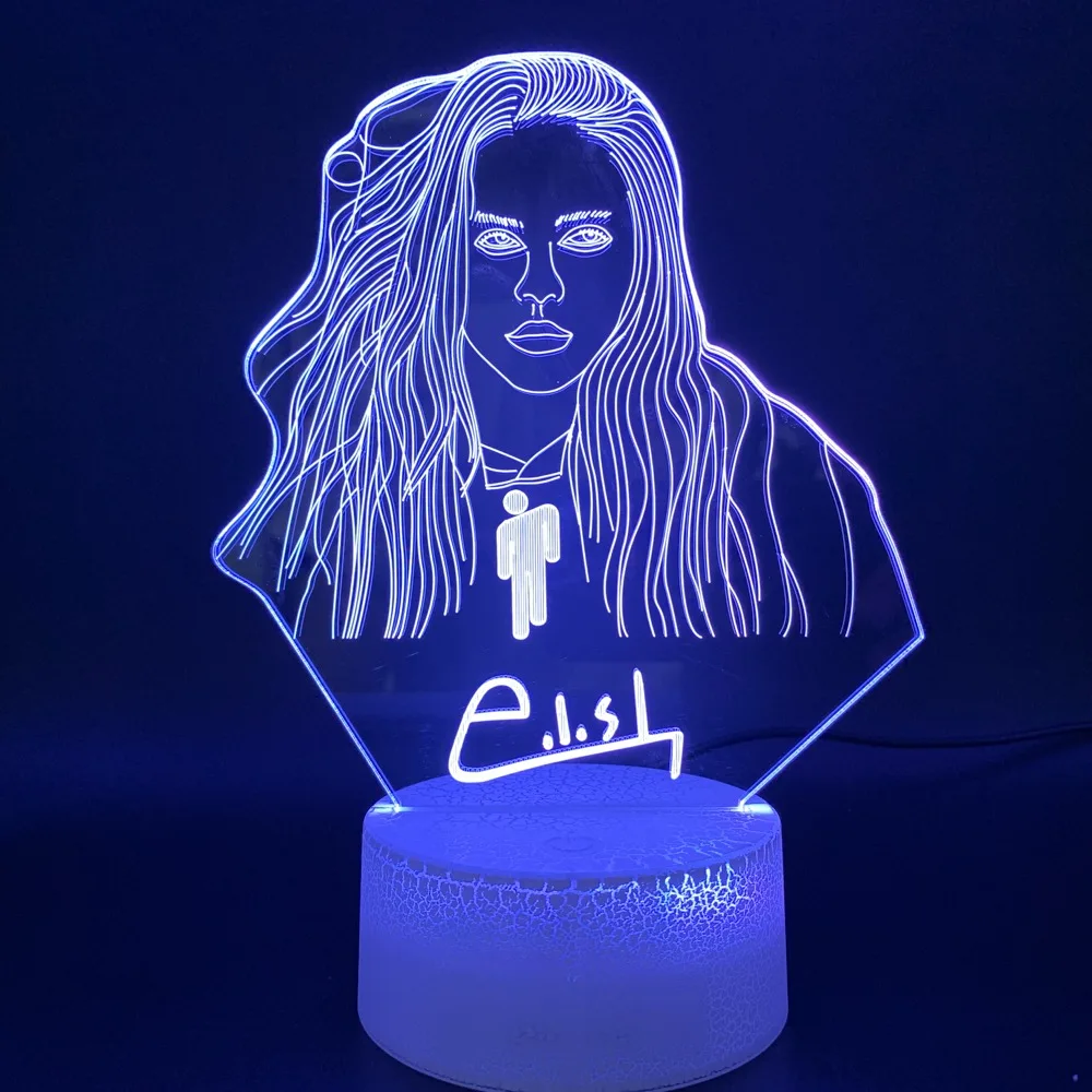 7 Farby USB Módne Abstraktné ženy Tabuľka Lampa 3D LED Nočné Osvetlenie Spálne Dekorácie Posteli Spať Svietidlo Dary