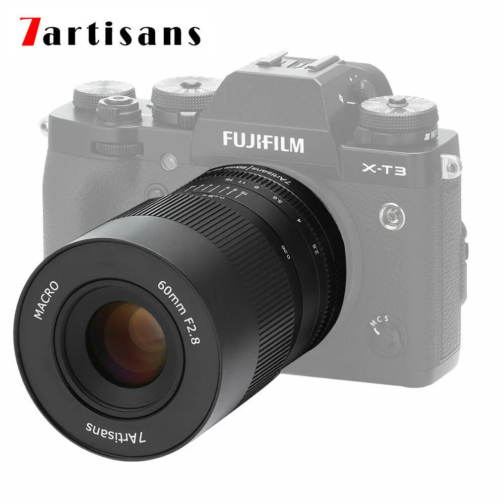 7artisans 60 mm F2. 8 Objektív 1:1 Zväčšenie Makro Objektív Pre Canon EOSM EOSR E Fujifilm M43 Nikon Z Mount Sony, Olympus Lentes