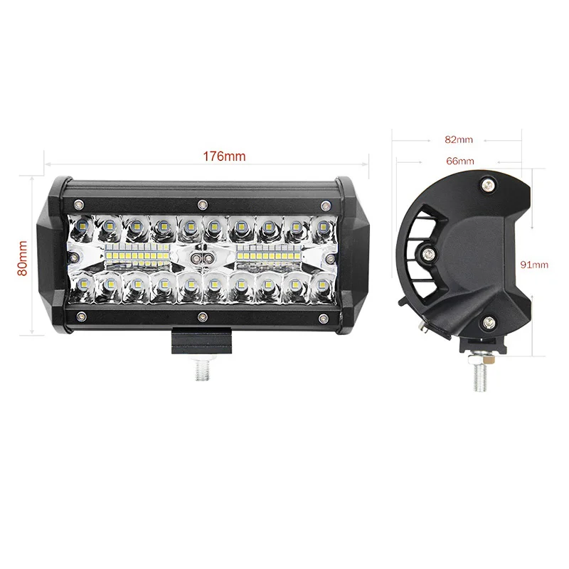 7inch 120w LED pracovné svetlo bar combo lúč auto svietenie pre Off Road truck 4WD 4x4 UAZ motocykel rampa 12V 24V auto hmlové svietidlo
