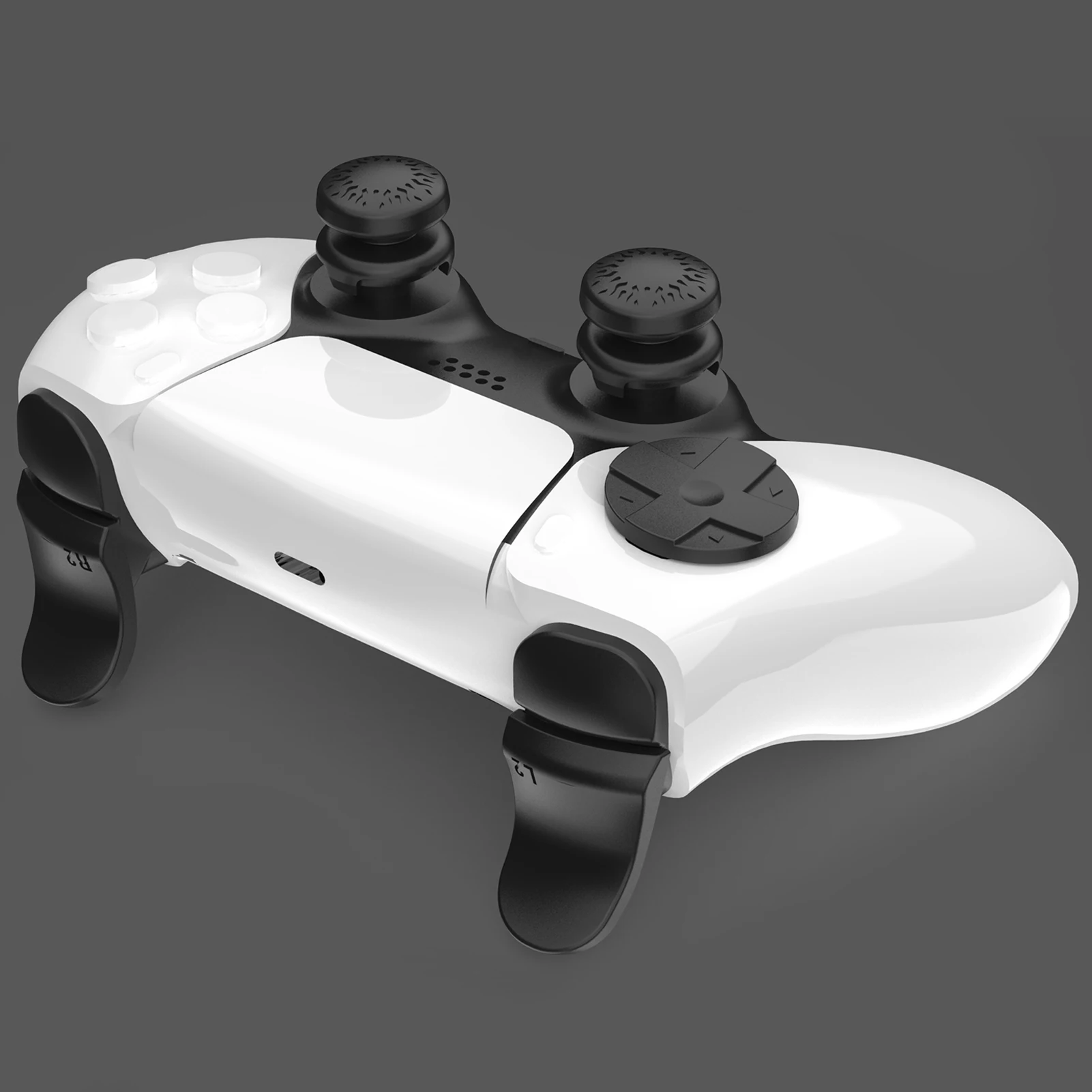 8-in-1 Palec Stick Grip Ovládač Kryt R2 L2 Spustenie zariadenia Extender D-pad Tlačidlo Spp Pre PlayStation 5 PS5 Radič Thumbstick Prípade