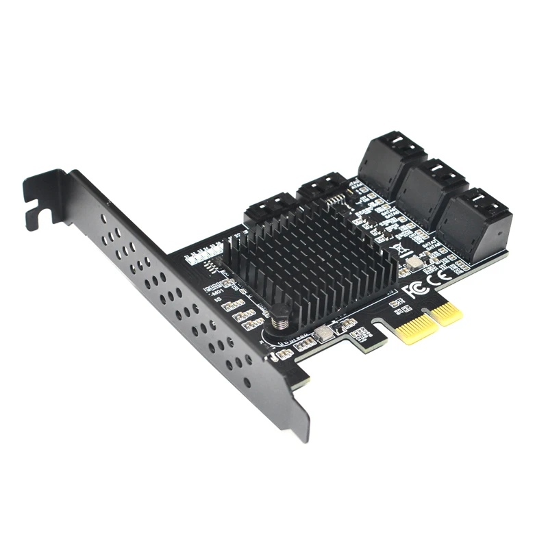 88SE9215 Čip 8 Porty SATA 3.0 PCIe Rozširujúca Karta PCI Express SATA Adaptér SATA 3 Prevodník s Chladiča pre HDD