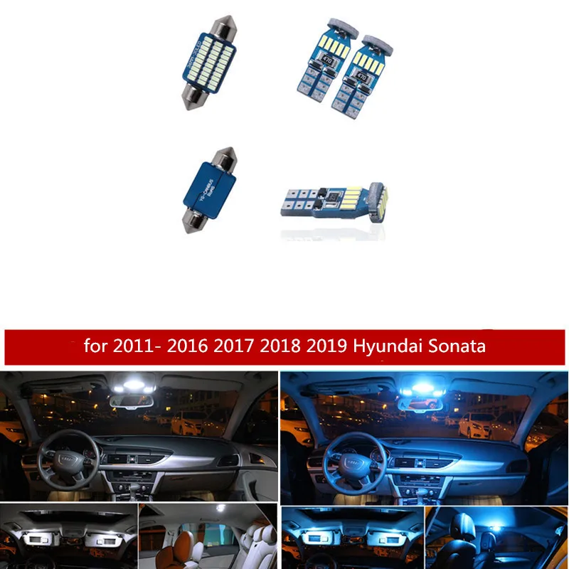 9pcs biela vlkovcový canbus 31mm led interiéru vozidla svetlo súprava pre 2011- 2016 2017 2018 2019 hyundai sonata auto led stropné osvetlenie batožinového priestoru