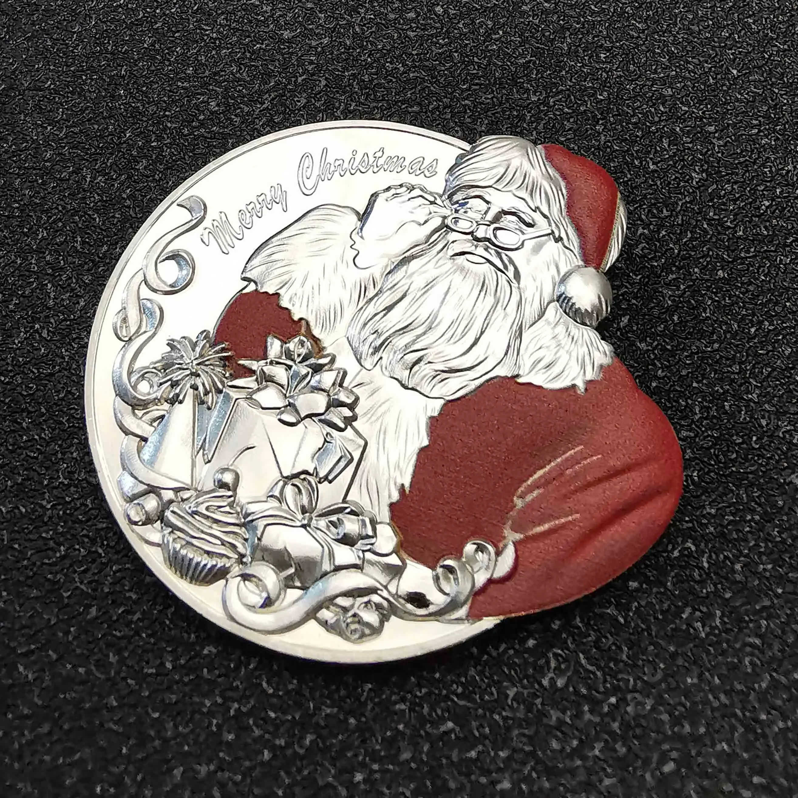 Abnormálne Vianoce, Santa Claus Farebné Striebornú Mincu Medaila 2021 Nový Rok Darčeky Pamätné Snehuliak Mince Vianočný Stromček