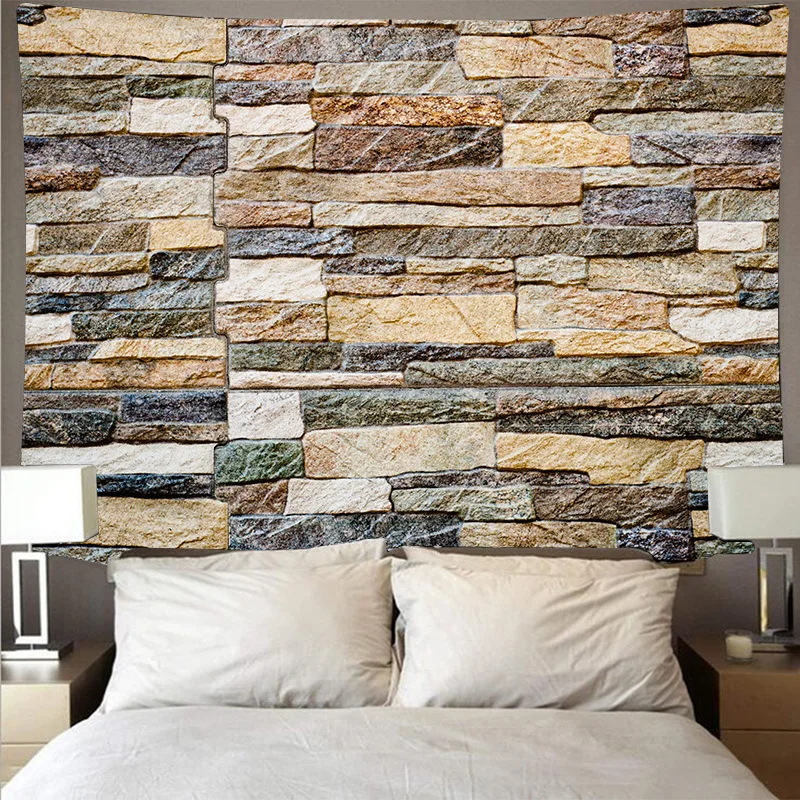 Aggcual Drevené lopárik textúra gobelín stene visí kameň 3d tlač pozadí látkové dekorácie prehoz cez posteľ Obrusy mat tap35