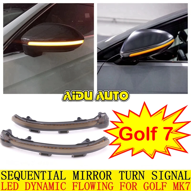 AIDUAUTO PRE Golf MK7 7.5 7 GLAXAY R GTD Dynamické Blinker LED Zase Signál Sportsvan Touran Bočné Zrkadlo Svetlo