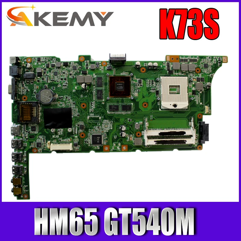 Akemy K73SM základná Doska Pre Asus K73S K73SD K73Sj K73SM notebook Doske K73SM Doske test ok HM65 GT540M