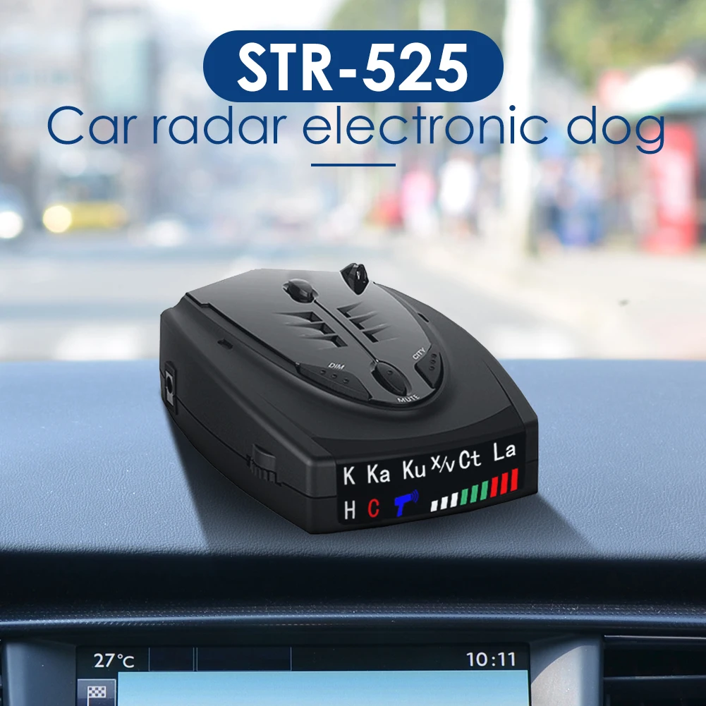 ALLOYSEED STR-525 Radarový Detektor slovenčina ruština Thai Hlas Auto Rýchlosť Vozidla, Výstražný X K CT La Anti Radarový Detektor Auto