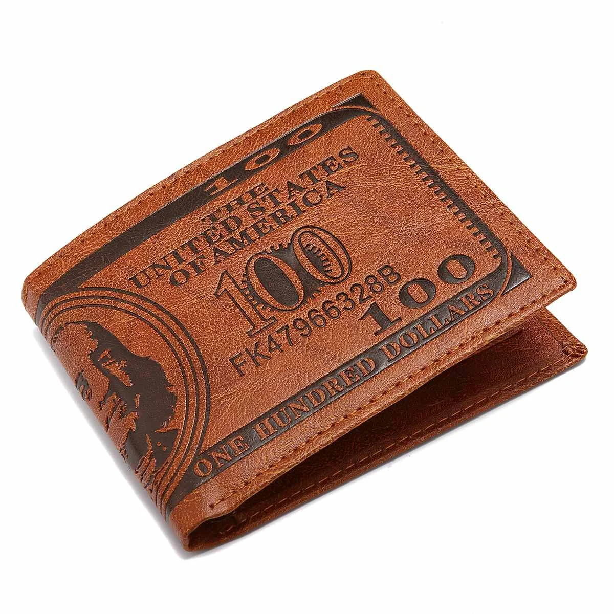AMERICKÝ Dolár 2020 Nové Peňaženky PU Kožené Hnedé Bifold Kreditnej Karty, Držiak na Kabelku Pre Mužov