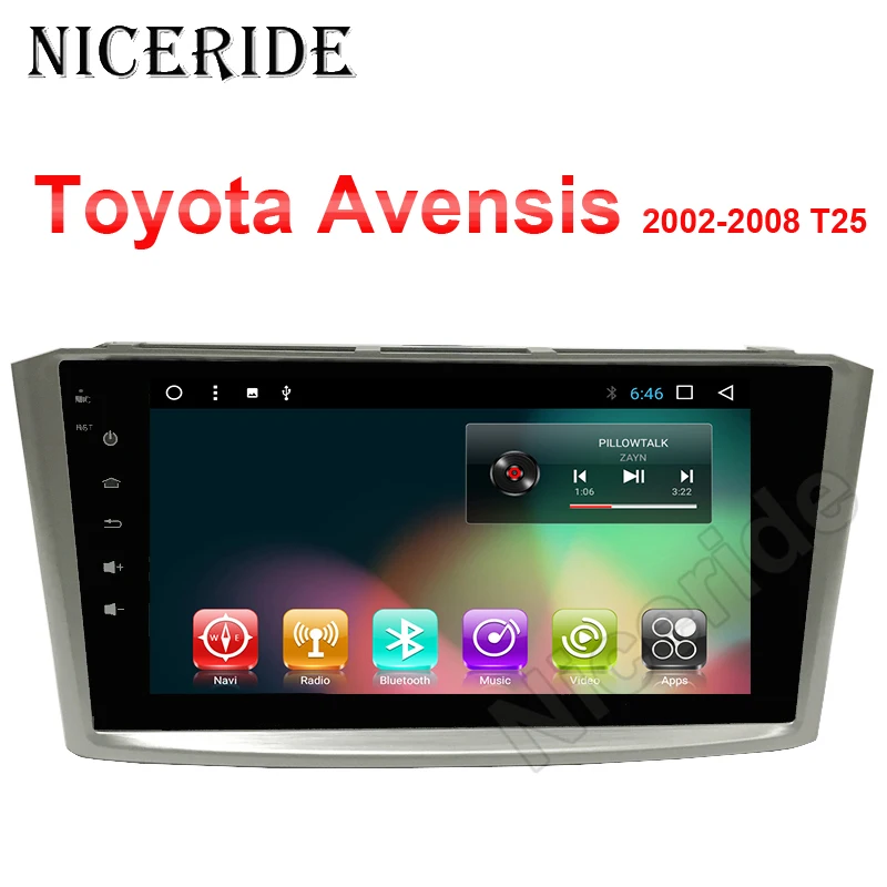 Android 10.0 Auto Rádio Auto DVD Prehrávač Pre Toyota Avensis T25 2002-2008 Auta GPS Navigácie Stereo auto multimediálne rádio headunit