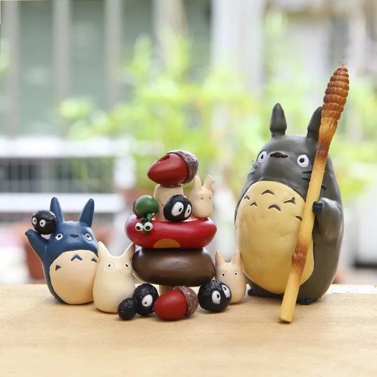 Anime, Komiksu, Akčné Figúrky Hračka Hayao Miyazaki PVC TOTORO Rodiny Model Hračky Juguetes s BOX Výborný Darček