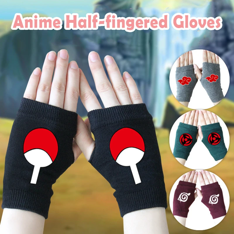 Anime Naruto Osud Saber Pol-prsty Rukavice Cosplay Teplé Pletené Bavlny Pohode Prstové