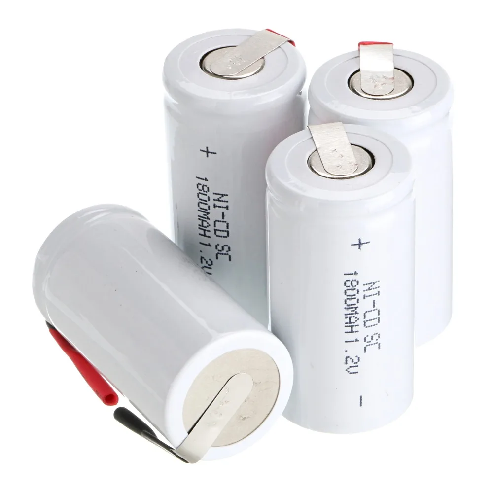 Anmas Power 2-20Pcs Sub C SC 1.2 V, NiCd 1800mAh Nabíjateľné Batérie & Tab Biela