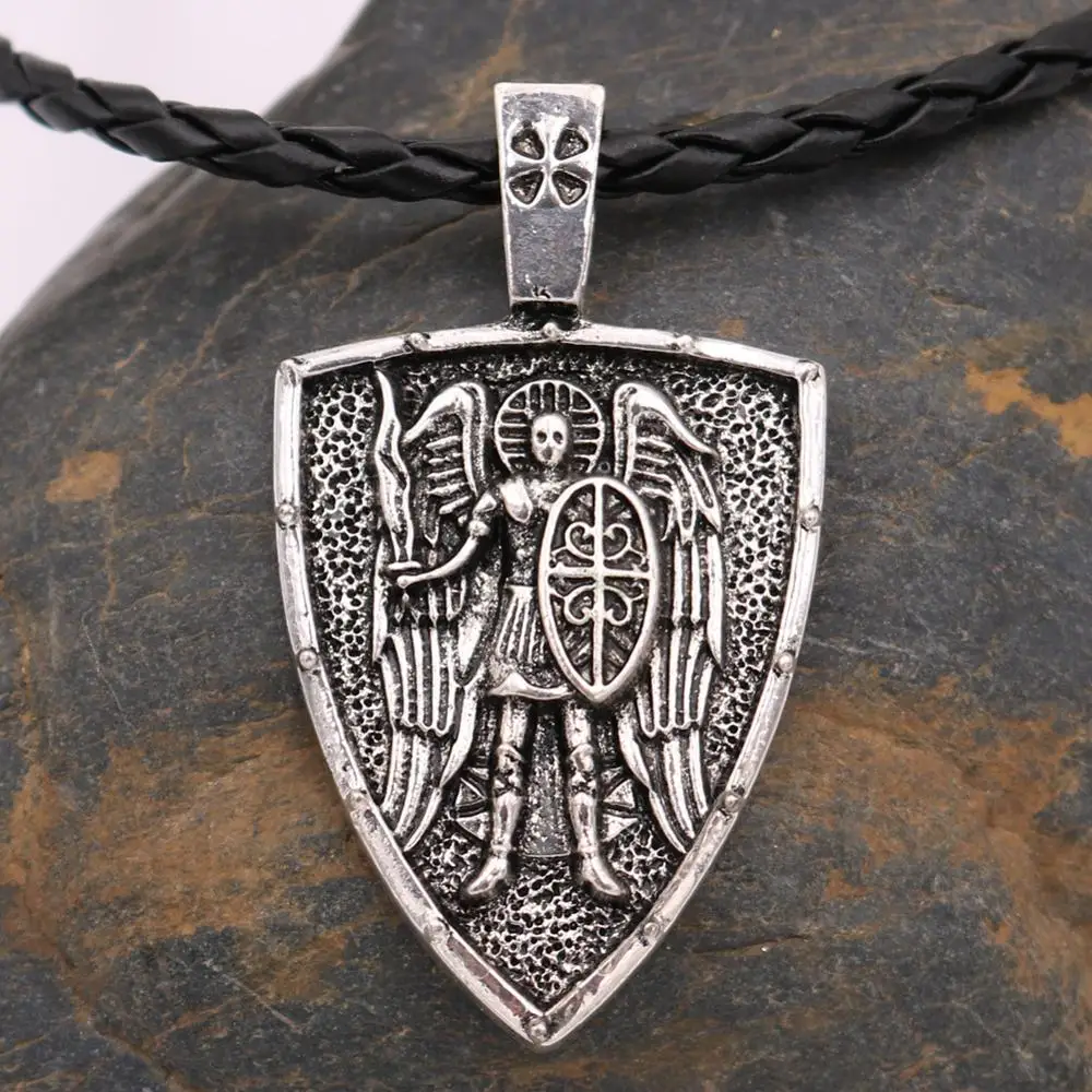 Archanjel Michael Ochrany Štít Ruskej Pravoslávnej Kríž Talizmany Amulety, Prívesky, Náhrdelníky Mužov 2020