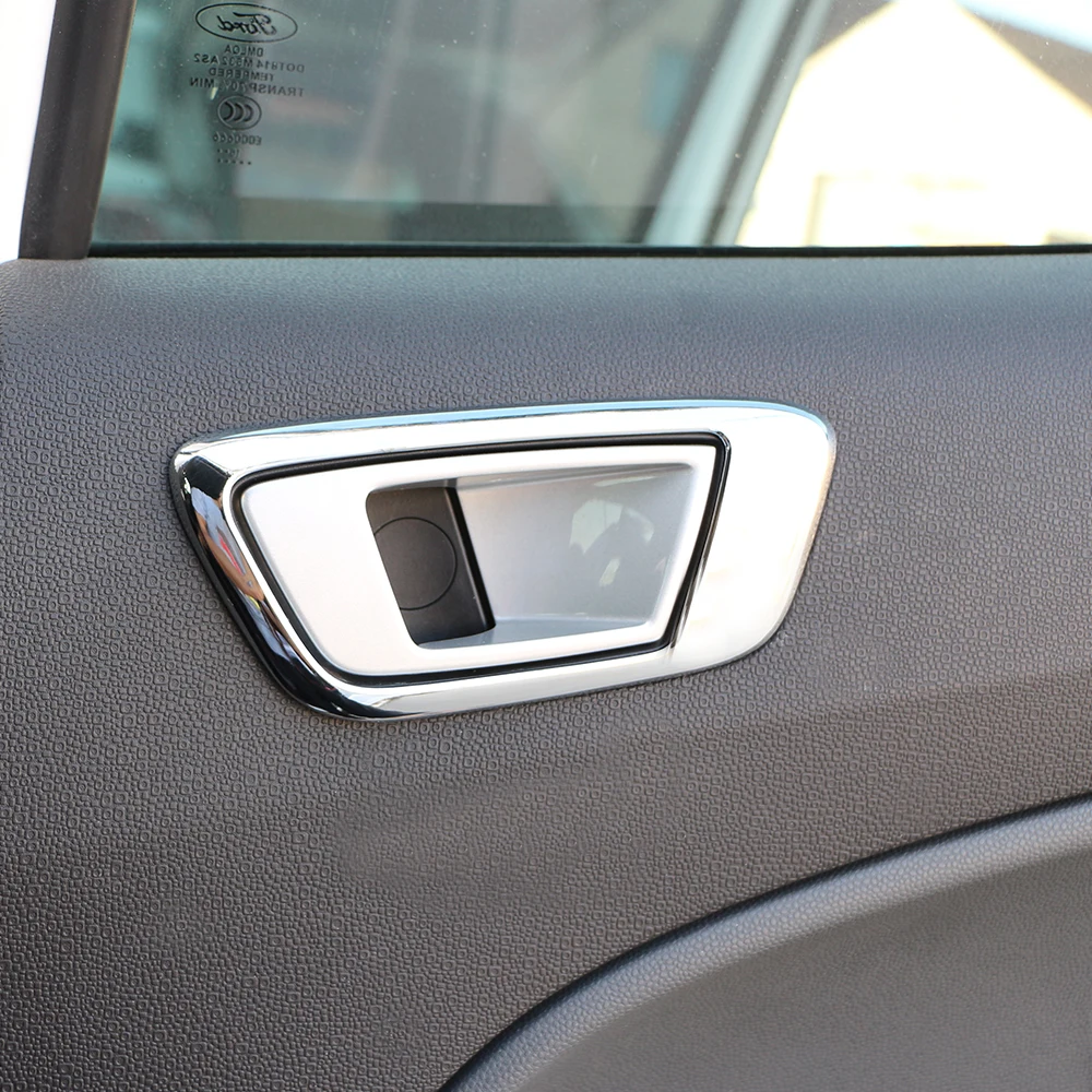 Auto ABS Chrome Interiérom Dvere Strane-clasping Dekorácie Krúžok Nálepka pre Ford Ecosport Nová Fiesta 2009 - 2017 Príslušenstvo