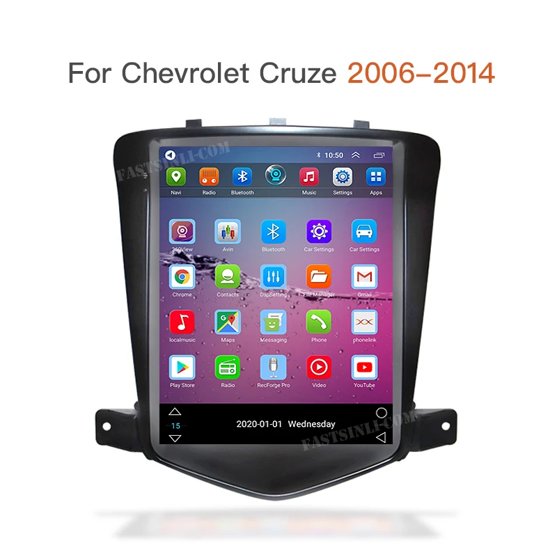 Auto Android Multimediálny Prehrávač Rádia pre Chevrolet Cruze 2006-GPS Navigácie Vertikálneho Displeja 2